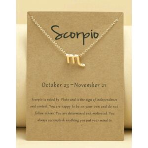 2/$21 Scorpio Gold Birth Constellation Necklace